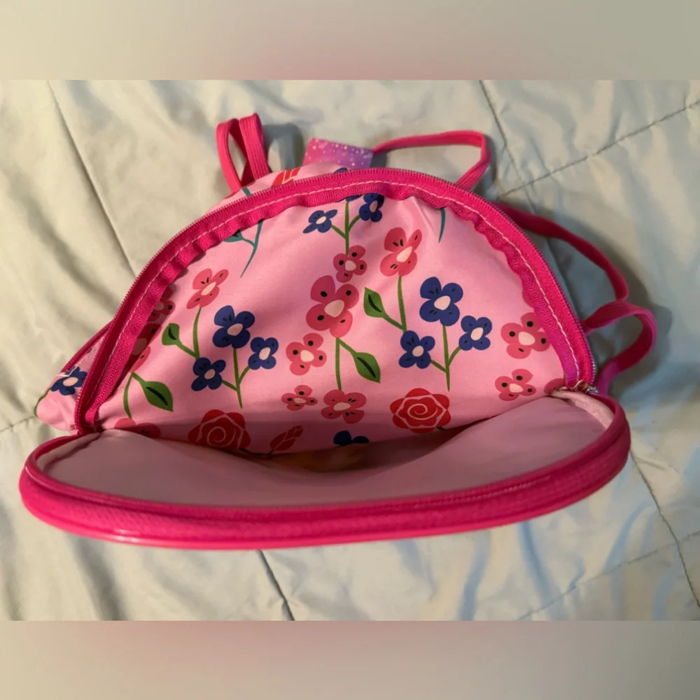Disney Princesses Pink Drawstring Backpack 2 zipper compartments New NWT